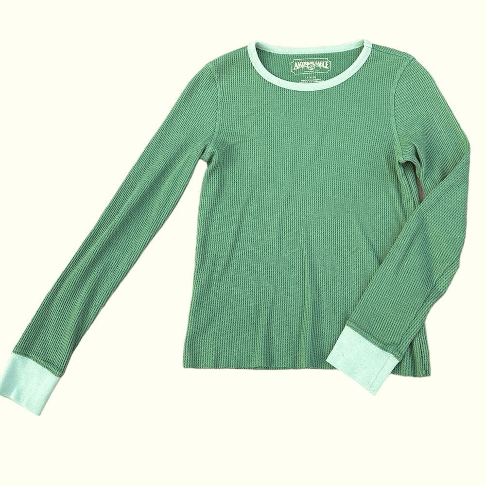 Long-sleeved Waffle T-shirt - American Eagle